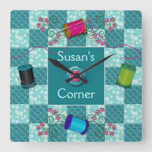 SEWING CLOCK - PERSONALIZE WITH NAME