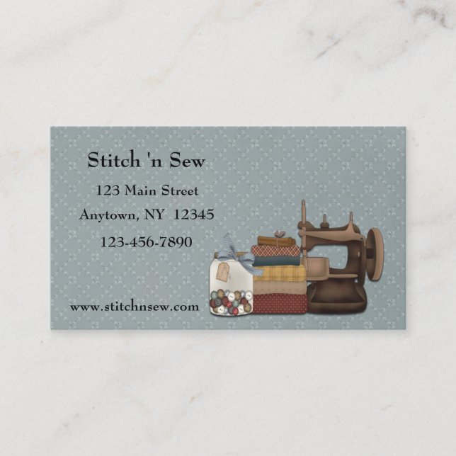 Sewing Crafts Business Card (Front)