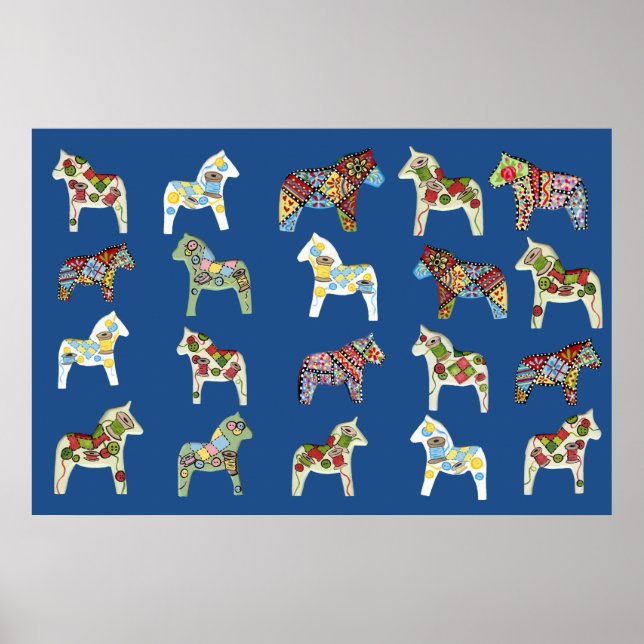Sewing Dala Horses Poster (Front)