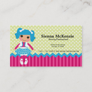 Sewing doll business card