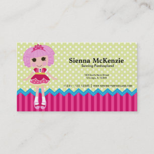 Sewing doll business card