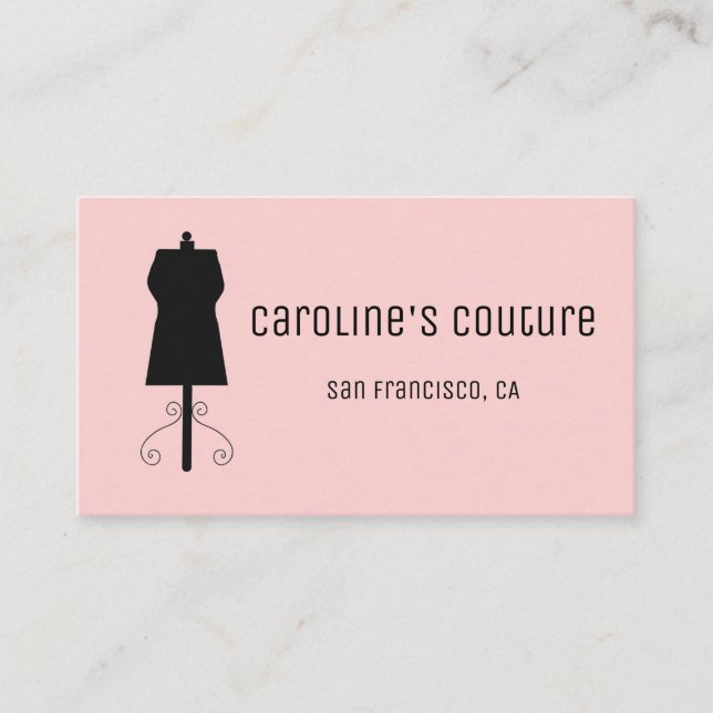 Sewing Dress Form Business Card (Front)