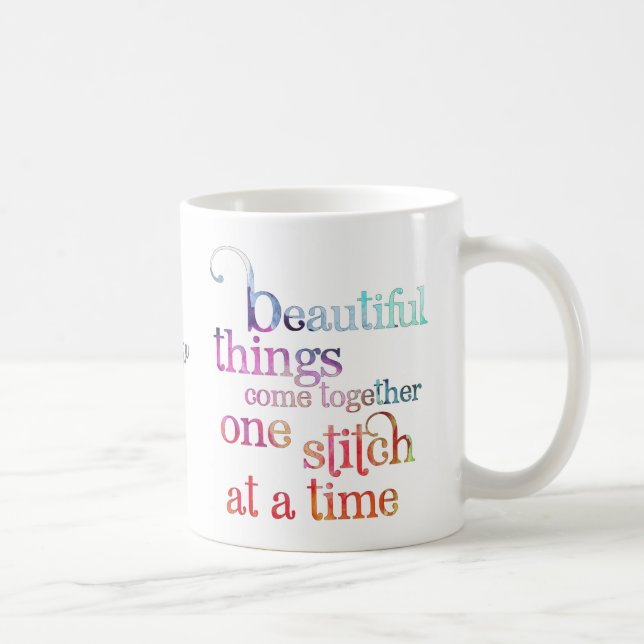 Sewing Embroidery Knitting Quote Coffee Mug (Right)