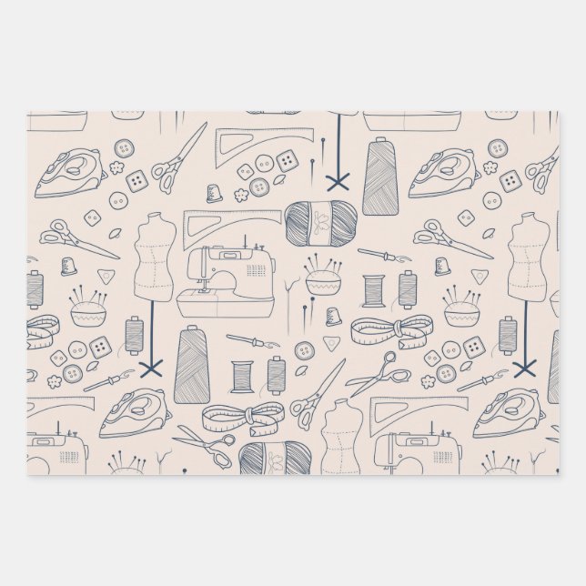 Sewing Essentials  Wrapping Paper Sheet (Front)
