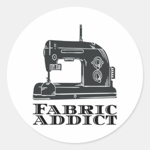 Sewing - Fabric Addict Classic Round Sticker