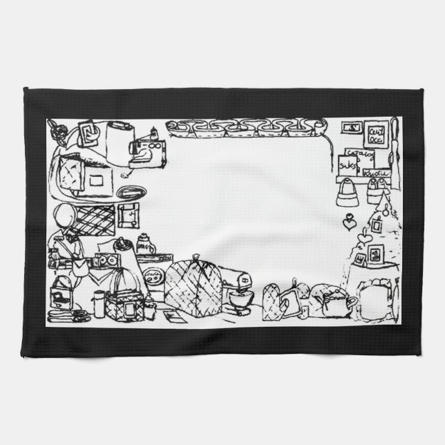 Sewing Fabric Home Decor American MoJo Kitchen Tow Kitchen Towel (Horizontal)
