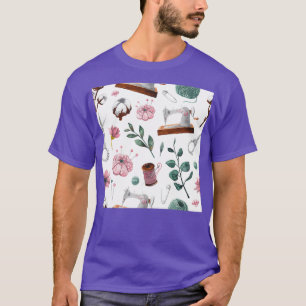 Sewing Floral Pattern  T-Shirt