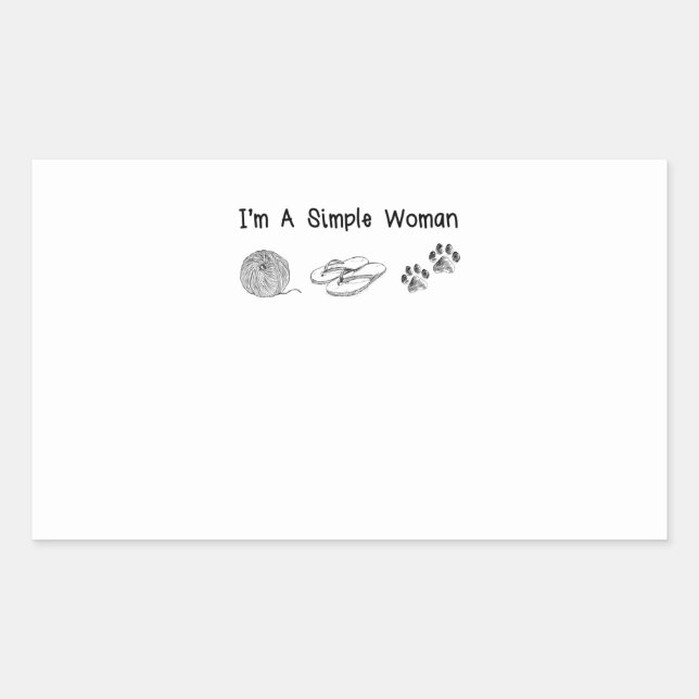 Sewing Gift | I'm A Simple Woman Sticker (Front)
