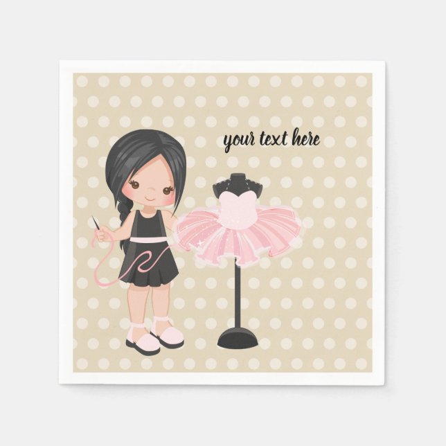 Sewing girl napkin (Front)