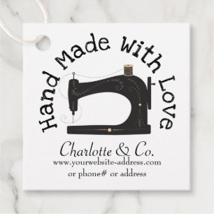 Sewing Handmade With Love Product Thank You Favour Favour Tags