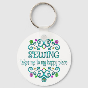 Sewing Happy Place Keychain