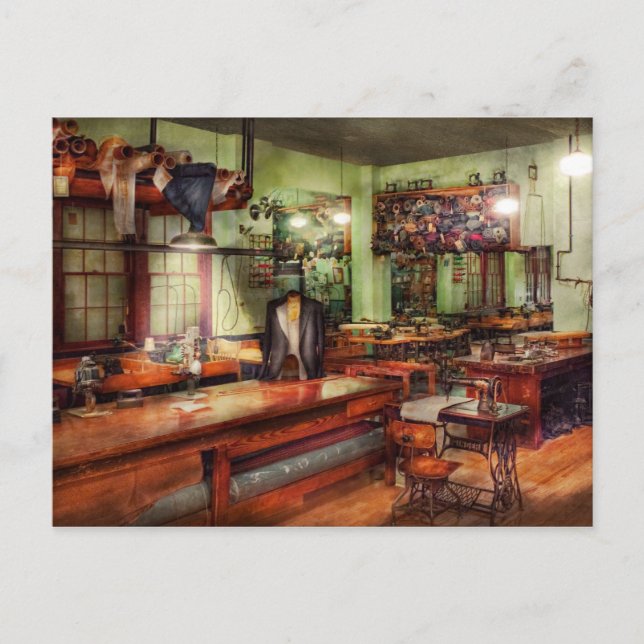 Sewing - Industrial - The sweat shop Postcard (Front)