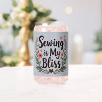 Sewing Is My Bliss Floral Typography