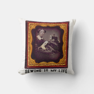 Sewing Is My Life Throw Pillow