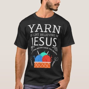 Sewing Jesus Quilting Yarn Needle Christian T-Shirt