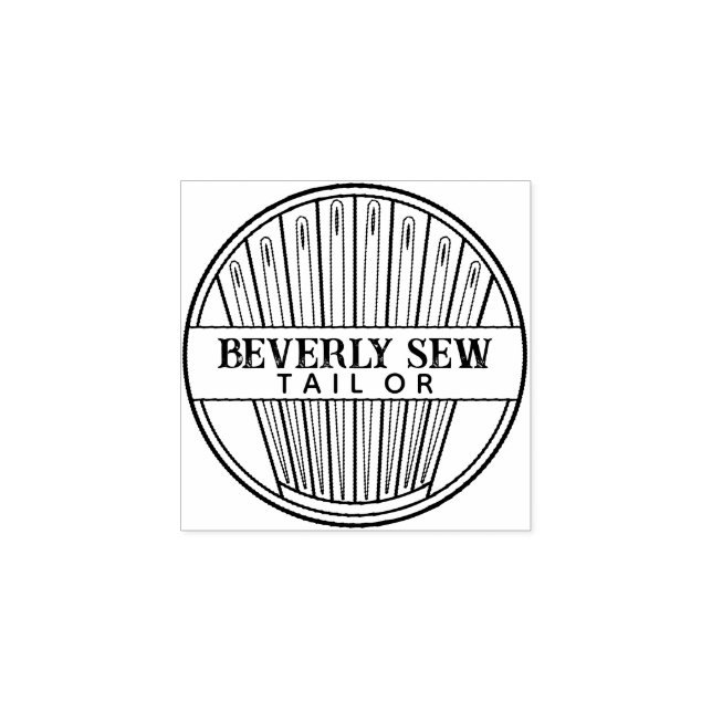 Sewing Kit Needles Tailoring Business Rubber Stamp (Imprint)