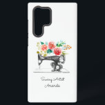 Sewing Knitting Stitching Black White Samsung Galaxy Case<br><div class="desc">Sewing Samsung Galaxy S22 Ultra Case with Black Vintage Sewing Machine on a white background. More products with this design are in the collection below.</div>
