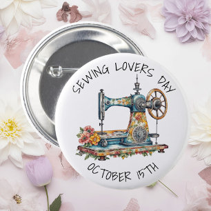 Sewing Lovers Day   2 Inch Round Button