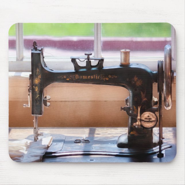 Sewing Machine - A stitch in time Mouse Pad (Front)