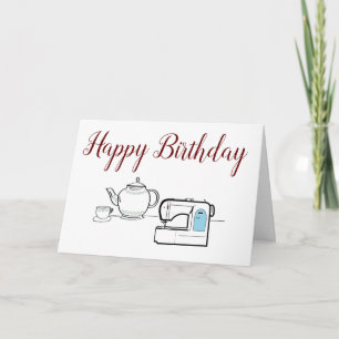 Sewing machine birthday card