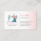Sewing machine business card watercolor teal pink