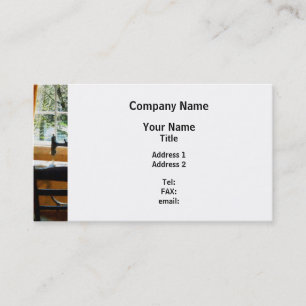 Sewing Machine By Window Business Card