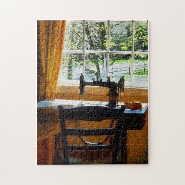 Sewing Machine By Window Jigsaw Puzzle (Vertical)