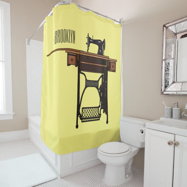 Sewing machine cartoon illustration  (In Situ)
