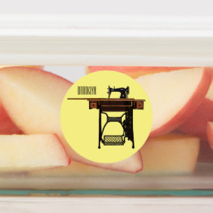 Sewing machine cartoon illustration 