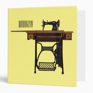 Sewing machine cartoon illustration  binder