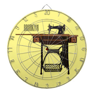 Sewing machine cartoon illustration  dartboard
