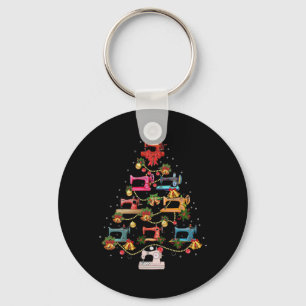 Sewing Machine Christmas Tree Keychain
