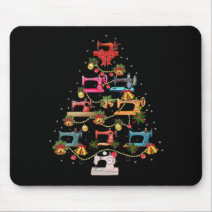 Sewing Machine Christmas Tree Mouse Pad