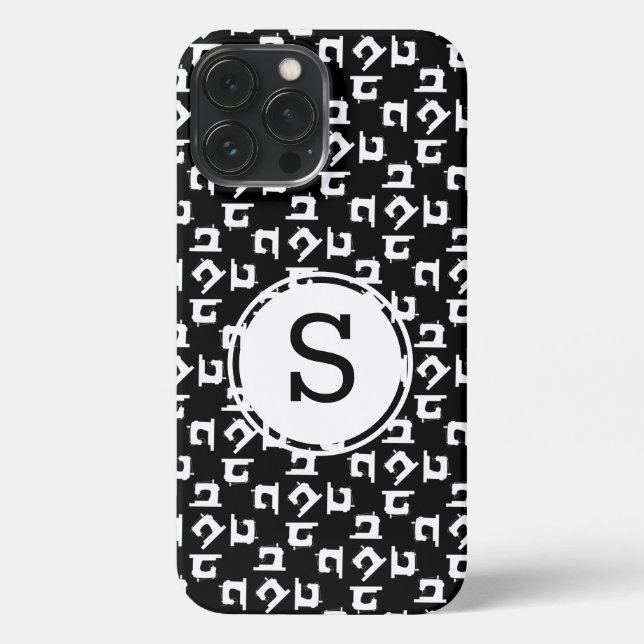 Sewing Machine Crafts Initial Dark iPhone Case (Back)