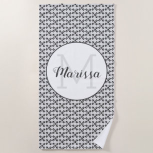 Sewing Machine Crafts Name / Initial Beach Towel