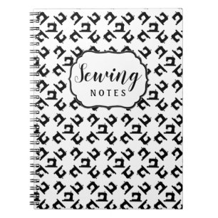 Sewing Machine Crafts Pattern Organizing Notebook