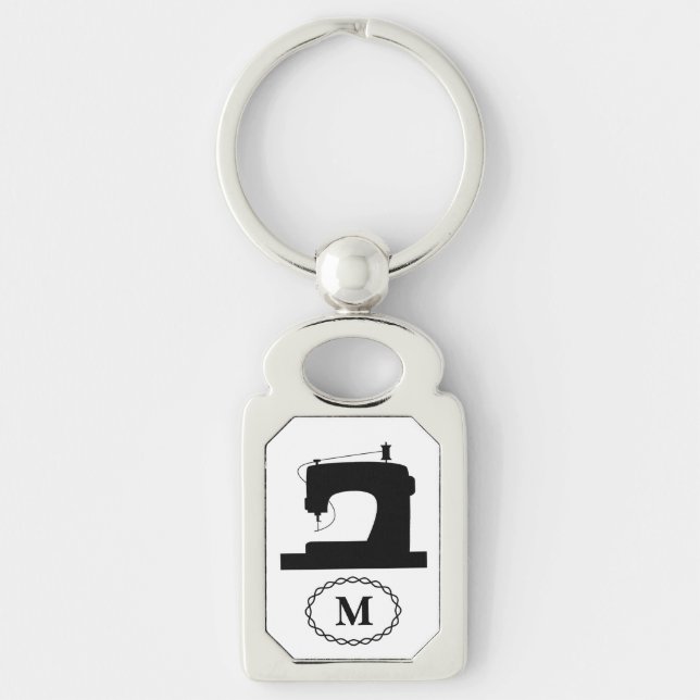Sewing Machine Custom Initial/Colour Light Keychain (Front)