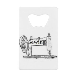 Sewing Machine Design Credit Card Bottle Opener