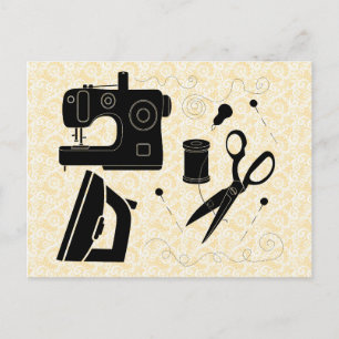 Sewing Machine Dressmaker Tailor Thread Postcard