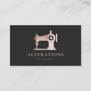 Sewing Machine Elegant Rose Gold Glitter  Business Card