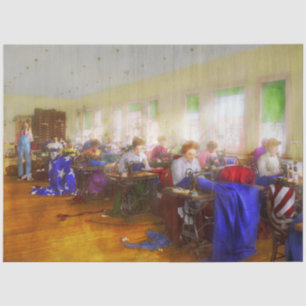 Sewing Machine - Flag - Freedom Fabric 1909 Tissue Paper