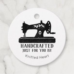 Sewing Machine Handcrafted Favour Tags