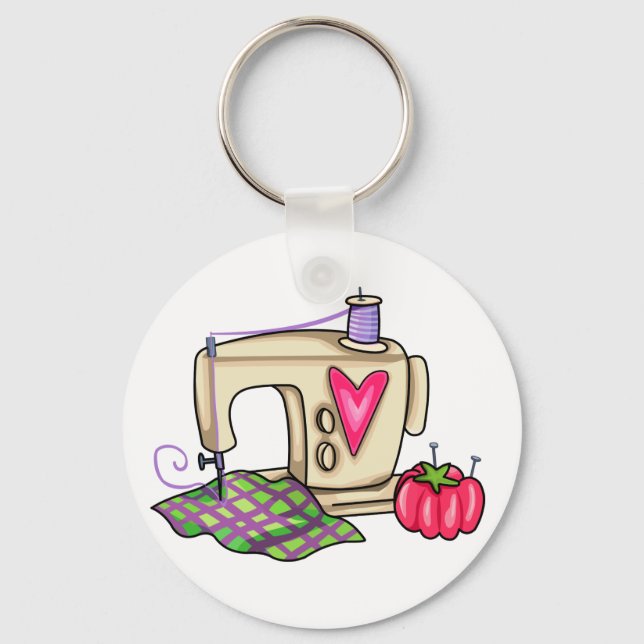 Sewing Machine Keychain (Front)