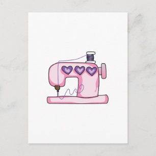 SEWING MACHINE POSTCARD