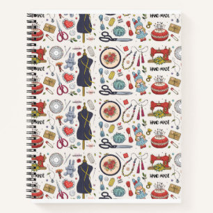 Sewing Machine Print Notebook