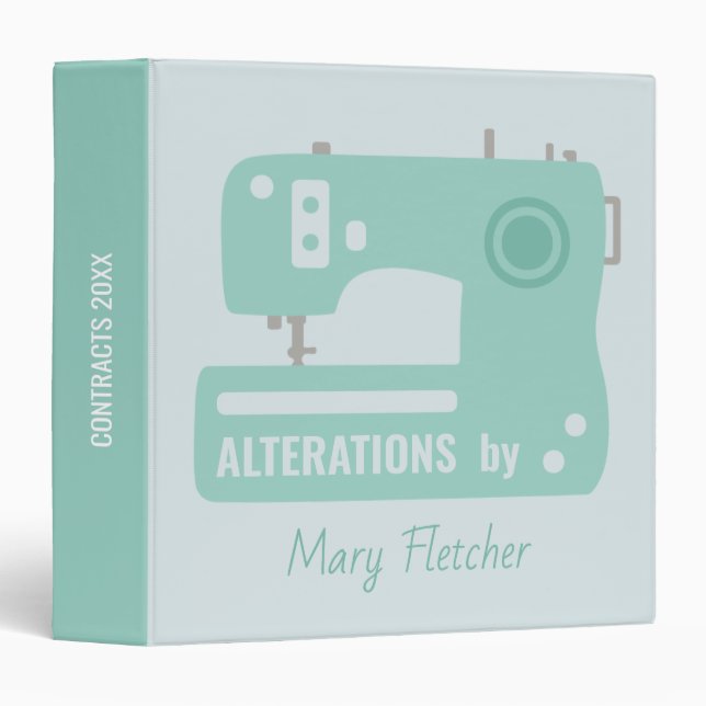 Sewing Machine Seamstress Simple Binder (Front/Spine)