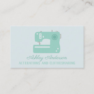 Sewing Machine Seamstress Tailor Business Card