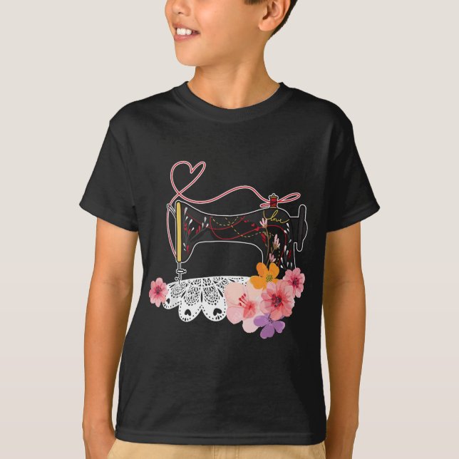 Sewing Machine Seamstress Tailor Sew Gift Women  T-Shirt (Front)