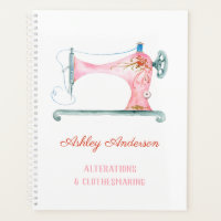 Sewing Machine Seamstress Watercolor Planner