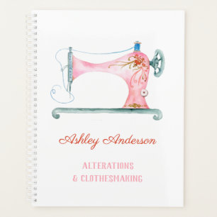 Sewing Machine Seamstress Watercolor Planner